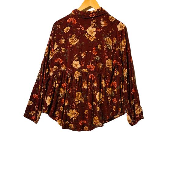 Torrid babydoll silhouette floral print top size m - Picture 7 of 9